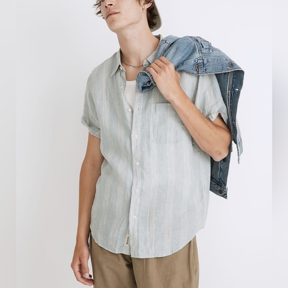 Madewell Linen Perfect Short-Sleeve Shirt